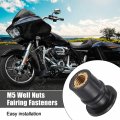 X Autohaux 20pcs M5 Convex Well Nuts Fairing Fasteners Motorcycle Windshield Screws Windscreen