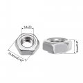 Uxcell Hex Weld Nuts 1 4-20 Carbon Steel With 3 Projections Machine Screw Gray 20pcs