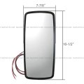 Rear View Main Mirror Flat Black Heated Fit 2003-2023 Freightliner 108sd 114sd M2 100 106 112 Bussiness Class