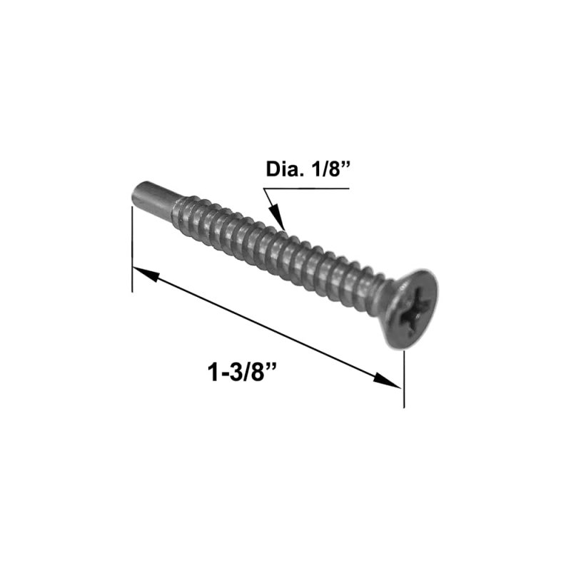 Stainless Steel Screws For Framed Shower Door Panels No 8 Sheet Metal Fasteners 1 3 In Length Pack Of 4