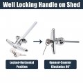 X Autohaux 2 Set Universal Garage Shed Door Keyed T-handle Lock Kit T Handle W 4 Keys Bolts For Most Brands Of Truck Caps