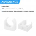 Uxcell 50pcs U-shaped Water Pipe Clamps Ppr Clips U Shaped Clip Fit For 20mm 0 79 Od Pipes And Tubing Hoses Support White
