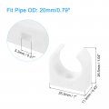 Uxcell 50pcs U-shaped Water Pipe Clamps Ppr Clips U Shaped Clip Fit For 20mm 0 79 Od Pipes And Tubing Hoses Support White