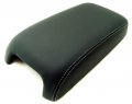 Fits 2011-2018 Chrysler 300 Synthetic Black Leather Console Lid Armrest Cover With Gray Stitching Skin Only 
