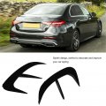 Exterior Rear Bumper Spoiler Abs Air Vent Cover Lower Side Frame Trim For Benz C Class W206 Amg Line 2021 And Up Glossy Black