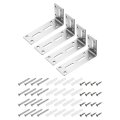4pcs Adjustable L-shape Corner Brace 60 X 120 40mm L Slotted Joint Right Angle Bracket With Screws For Fixing Furniture Wood 