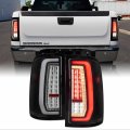 Akkon- Fit 2007-2013 Gmc Sierra 07-13 Pickup Truck Led Tail Lights G2 Matt Black Tube Rear Brake Lamp Driver Passenger 