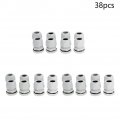 Pg13 5 Cable Gland 38pcs Plastic Waterproof Glands Joints Adjustable Connector For 6-11mm Dia Light Grey Aicosineg