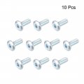Uxcell M6x16mm Furniture Screw Hex Socket Cap Machine Screws Zinc Plated Fasteners Bolts Full Thread Carbon Steel 10pcs