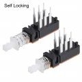 Uxcell Push Button Switch Dpdt 6 Pin 1 Position Self-locking Black 5pcs