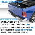 Tailgate Molding Cap For Dodge Ram 1500 2009-2018 2019 Classic Body Style 2500 3500 2010-2018 Spoiler Moulding Protector Top