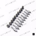 10 Piece Windscreen Windshield Bolts Screw Kit M5 X 15mm Chrome For Suzuki Yamaha Kawasaki Triumph And Ducati Motorcycles
