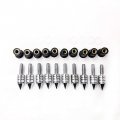 Httmt Mt215-019- 10x Windscreen Windshield Bolts Screw Kit For Suzuki Yamaha Kawasaki Chrome 
