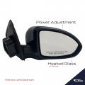 Spieg Gm1321421 Passenger Side Mirror Replacement For Chevrolet Cruze 2011-2015 Power Heated Manual Fold Primed Cover 5 Pin