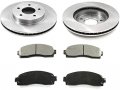 Front Ceramic Brake Pad And Rotor Kit Compatible With 2005-2006 Chevy Equinox 