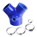 3-ply Nylon Silicone Throttle Body Boot Hose Clamps Kit For Audi A6 S4 2 7l Bi-turbo Y Type Multi Fork Tube Blue 