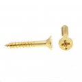 Wood Screws Flat Head Phillips Drive 8 X 1 In Solid Brass 100 Pack