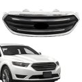Front Upper Grille Kit Matte Black Trim And Chrome Frame Replacement For Taurus 2013-2019 