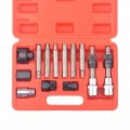Dayuan 13 Pc Alternator Freewheel Pulley Car Garage Tool Kit Hex Spline Star Bits 