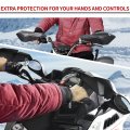 Sautvs Hand Guards With Mounting Brackets For Polaris Snowmobile Black Handguards Straight Bar Handguard Mounts Accessories