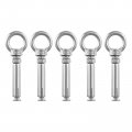 Uxcell Ring Lifting Expansion Eyebolt 5pcs M6x80mm 304 Stainless Steel Screw With Eye For Concrete Brick Wall