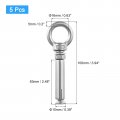 Uxcell Ring Lifting Expansion Eyebolt 5pcs M6x80mm 304 Stainless Steel Screw With Eye For Concrete Brick Wall