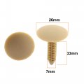 Uxcell Car 35mm Length Plastic Rivet 50pcs Beige