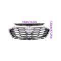 Front Bumper Upper Grille Grill Black Chrome Trim Replacement For 2019 2020 Cruze 42679306
