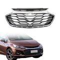 Front Bumper Upper Grille Grill Black Chrome Trim Replacement For 2019 2020 Cruze 42679306 