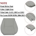 Light Gray Perforated Microfiber Leather Driver Side Bottom Seat Cover For Lexus Is250 Is350 2006 To 2013 Custom Fit