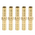 6mm Brass Barb Hose Fitting Straight Union Connector For Air Water Gas Oil 5pcs 
