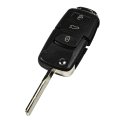 Folding Flip Key Fob Shell Remote Case 4 Buttons For Vw Jetta 2000 2011 Beetle Passat Rabbit Gti Azure Silicone Protective