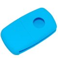 Folding Flip Key Fob Shell Remote Case 4 Buttons For Vw Jetta 2000 2011 Beetle Passat Rabbit Gti Azure Silicone Protective