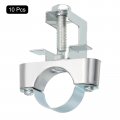 Uxcell 10pcs Conduit Hanger With Beam Clamp Fit For 1-1 4 32mm Pipe Support Bracket Cable Hangers I-beam
