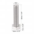 Uxcell M12x50mm Hex Bolts 304 Stainless Steel Hexagon Left Hand Screw Bolt