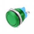 16 Mm Momentary Push Button Switch Metal Round Start Spst 1no Ac 250v Green 