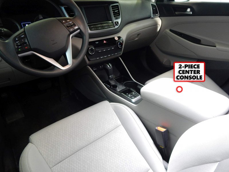 Red Hound Auto Center Console Organizer 2 Piece Stacking Set Vehicle Inserts For Hyundai Tucson 2016-2019 Without Hand Brake