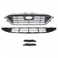 Hecasa Front Upper Lower Grille Bumper Bracket Compatible With 2015-2017 Hyundai Sonata 86350c2000 86561c2000 86513c2000