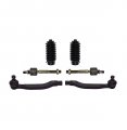 Partsw 6 Pc Front Steering Kit Tie Rod Ends W Rack Pinion Bellow Boots Set 