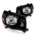 Instyleparts Clear Lens Headlights With Black Housing Made For And Tacoma 