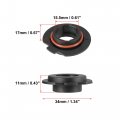X Autohaux 2pcs H7 Led Headlight Adapter Base Bulb Sockets Retainer Holder Universal For Car Black