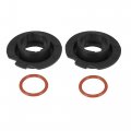 X Autohaux 2pcs H7 Led Headlight Adapter Base Bulb Sockets Retainer Holder Universal For Car Black