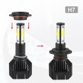 X Autohaux 2pcs H7 Led Headlight Adapter Base Bulb Sockets Retainer Holder Universal For Car Black