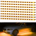 8 Pack Amber Yellow 12v Led Strip Lights 30cm Flexible Waterproof Day Running For Car Interior And Exterior Boat Bus Garden 