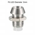 Uxcell 20pcs 3mm Led Lamp Holder Light Bulb Socket Plastic Chrome Plated For Light-emitting Diode Lighting
