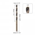 Uxcell 6pcs Jobber Drill Bits 3mm Black Nitride Gold Titanium Coated 4341 High Speed Steel Hss 135 Degree Split Point Twist For