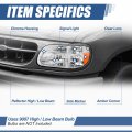 4pcs Chrome Housing Amber Corner Headlights Bumper Lights Compatible With Ford Explorer 95-01 Mercury Mountaineer 97