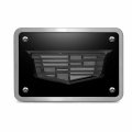 Ipick Image Made For Cadillac 3d Crest Logo In Gunmetal Dark Gray Black Plate Billet Aluminum 2-inch Tow Hitch Cover