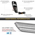 Vipmotoz Sequential Switchback Dual Function Turn Signal Side Marker Lights Compatible With 2015-2018 Jeep Renegade Chrome