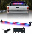 Lumenix Blue Red Led Traffic Advisor Strobe Police Light Bar With Controller Rear Window Windshield Warning Flashing Safety 